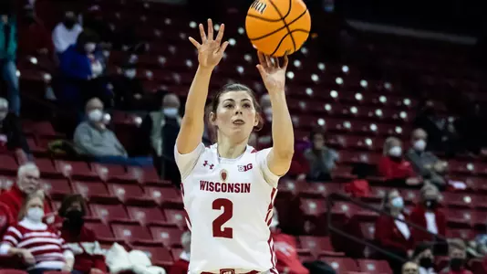 Katie Nelson shoots a 3 pointer