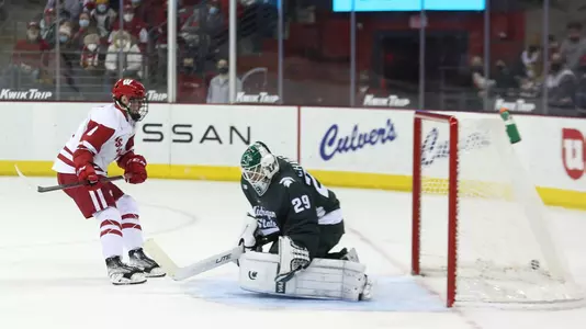 Max Johnson scores against MSU