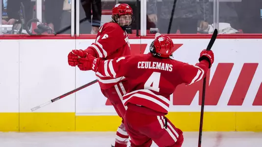 Corson Ceuelmans celebrates with Zach Urdahl