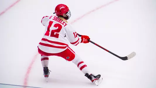 Wisconsin Badgers' forward Grace Shirley (12) during an NCAA womenÕs hockey match against St. Thomas on Saturday, October 8, 2022 in Madison, Wisconsin