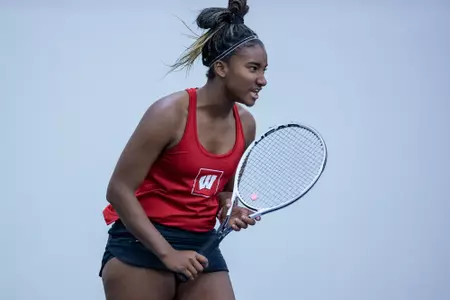 Wisconsin Badgers XXXX of the womenâ??s tennis team, Friday, November 19, 2021, in Madison, Wis. (Photo by David Stluka/Wisconsin Athletic Communications)