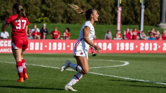 Alyssa Mahrt celebrating after a goal