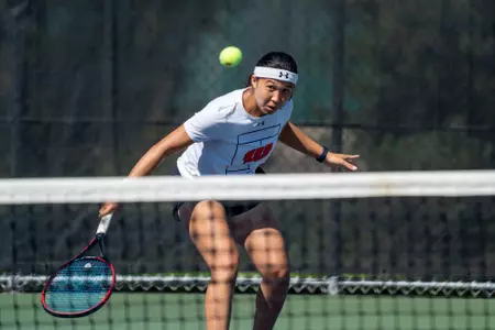 Charmaine Seah returns a ball for the Badgers