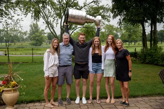 Jesse Compher, Wisconsin women's hockey, and family