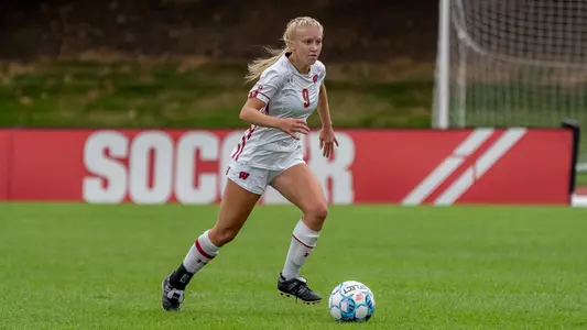 Liv Curry with ball dribbling