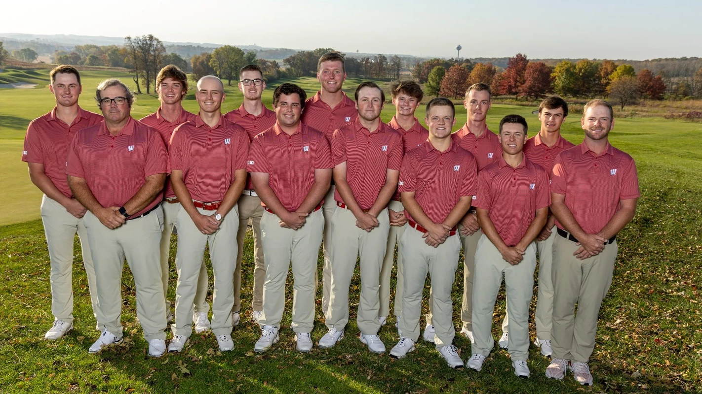 2022 Wisconsin Badgers Men's Golf Team in Madison, Wis. (Photo by David Stluka/Wisconsin Athletic Communications)