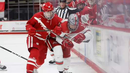 Ohio State men's hockey vs. Wisconsin Friday, Oct. 7, 2022, in Columbus, Ohio. (Photo/Jay LaPrete)