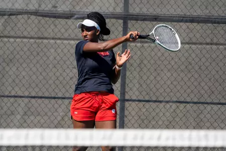 Wisconsin's Ariel Johnson stays focused during a match