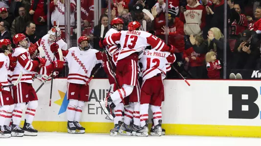 Badgers celebrate after win over LIU