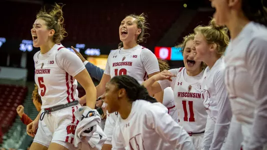 Bager bench celebrating vs. Bradley