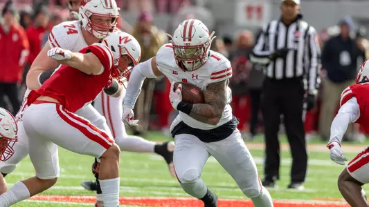 Wisconsin Badgers during an NCAA college football game against the Nebraska Cornhuskers, Sat., Nov. 19, 2022 in Lincoln, Nebraska. (Photo by David Stluka/Wisconsin Athletic Communications)