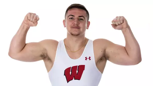 Portrait of Peter Christensen of the Wisconsin Badgers Wrestling Team, Wednesday, Sept. 7, 2022 in Madison, Wis. Photo by David Stluka/Wisconsin Athletic Communications)