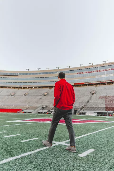Wisconsin Badgers welcome the arrival of new Head Football Coach Luke Fickell and his family to Madison, Monday, Nov. 28, 2022 in Madison, Wis.