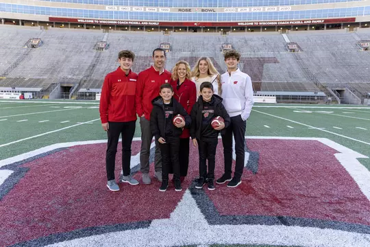 Wisconsin Badgers welcome the arrival of new Head Football Coach Luke Fickell and his family to Madison, Monday, Nov. 28, 2022 in Madison, Wis. (Photo by David Stluka/Wisconsin Athletic Communications)