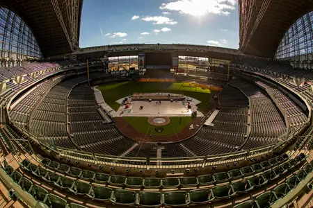 Brew City Battle court setup at American Family Field in Milwaukee, Wis.
