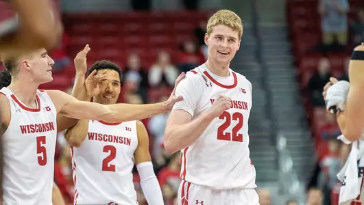 Steven Crowl celebrates after a win against Lehigh