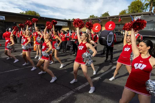 Wisconsin Badgers pep rally at the Loco Patron restaurant, Tuesday, Dec. 27, 2022, in Scottsdale, Arizona. (Photo by David Stluka/Wisconsin Athletic Communications)