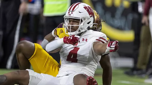 WR Markus Allen signals a first down after making a catch in the Las Vegas Bowl, Dec. 30, 2021