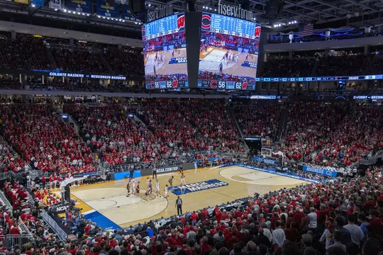 Fiserv Forum in Milwaukee during first round of 2022 NCAA Tournament vs. Colgate