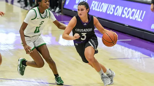 Avery LaBarbera drives around a defender