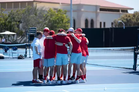 Men's Tennis Huddle vs. San Diego March 17
