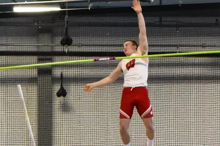 Canon Melstrand competes in pole vault