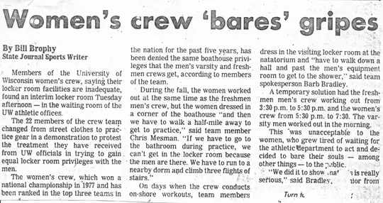 Women's crew changing story