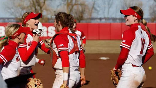 Badgers celebrate vs Indiana