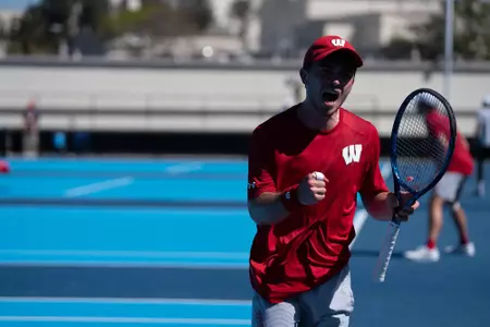 Sebastian Vile celebrates vs. San Diego March 17