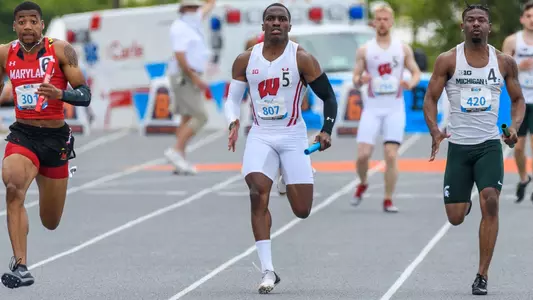 Lawrence Johnson runs the 100 meters