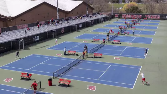 Nielsen Tennis Stadium outdoor courts facility photo - aerial - April 25, 2022