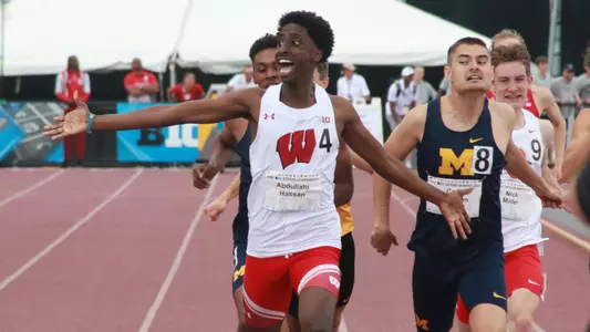 Abdullahi Hassan wins the 800 Big Ten Outdoor title