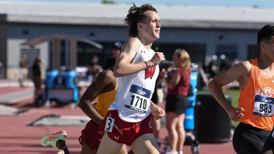 Adam Spencer competes in the 1500 meters