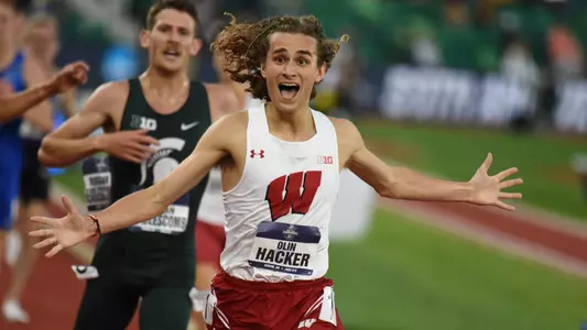 Olin Hacker wins the NCAA title at 5,000 meters