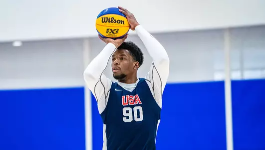 Khalil Iverson during practice with USA Basketball 3x3