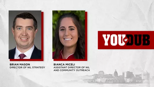 Brian Mason + Bianca Miceli NIL staffing announcement graphic