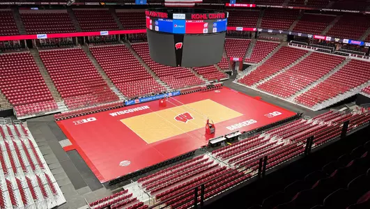 Volleyball courts down at the Kohl Center
