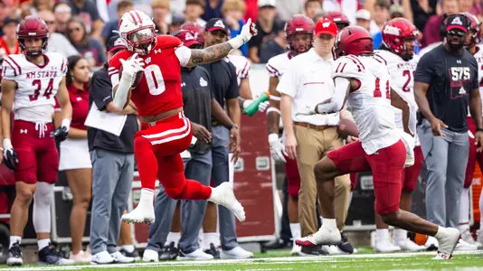 Wisconsin Badgers' running back Braelon Allen (0) during an NCAA football game vs New Mexico State September 17, 2022 in Madison, WI.Photo by Tom Lynn/Wisconsin Athletic Communications