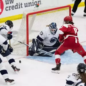 Wisconsin Badgers XXXX during an NCAA college womenâ??s hockey game against the Penn State Nittany Lions Friday, Oct. 4, 2019, in Madison, Wis. The Badgers won 7-0. (Photo by David Stluka/Wisconsin Athletic Communications)