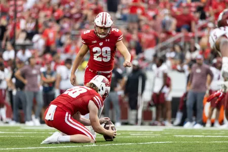 Wisconsin Badgers during an NCAA college football game against the New Mexico State Aggies, Saturday, Sept. 17, 2022 in Madison, Wis. (Photo by David Stluka/Wisconsin Athletic Communications)
