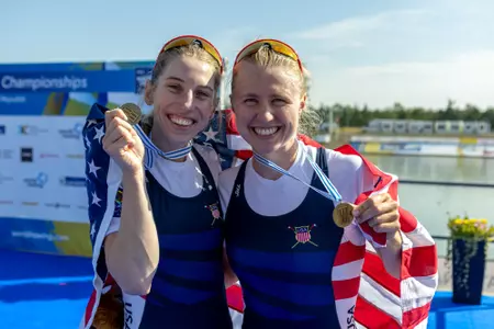 Badger Maddie Wanamaker (Left) and Claire Collins