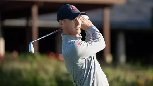 Maxime Legros Wisconsin men's golf tees off at the 2022 Badger Invitational on Tuesday, Sept. 13, 2022 at University Ridge Golf Course in Madison, Wisconsin.