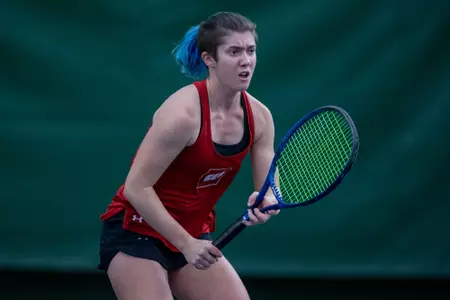 Wisconsin Badgers XXXX of the womenâ??s tennis team, Friday, November 19, 2021, in Madison, Wis. (Photo by David Stluka/Wisconsin Athletic Communications)