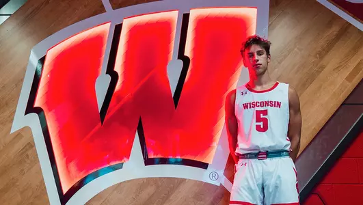 Jack Janicki poses for a photo during a recruiting visit