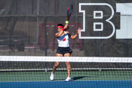 Charmaine Seah returns the ball