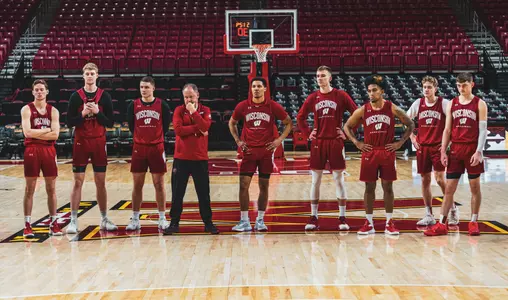 Wisconsin men's basketball during a shootaround at Maryland