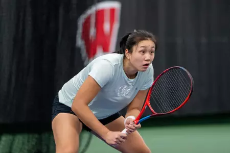 Xinyu Cai during a match