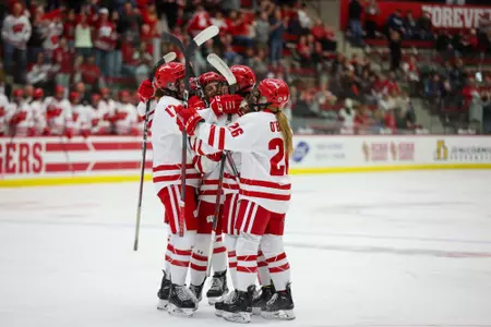 Badger goal celebration