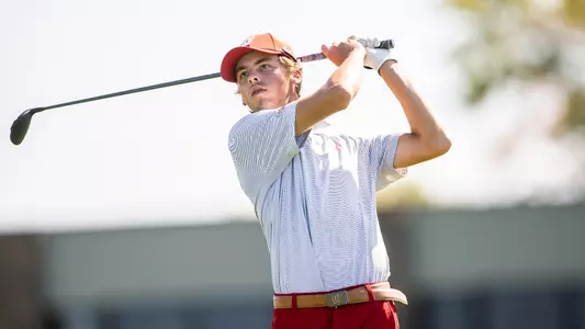 James Boustead completing a swing at the 2023 Badger Individual Tournament