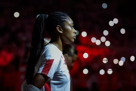 Carter Booth during pregame